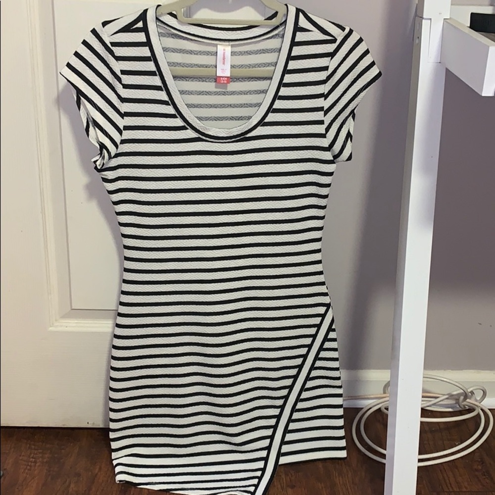 Black and White Striped Dress